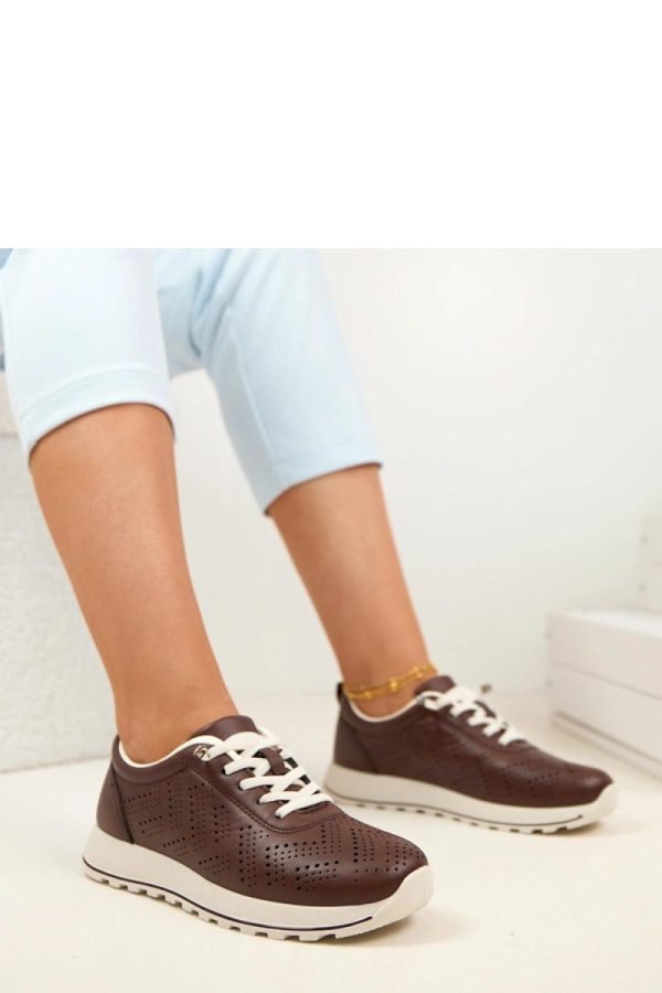 Brown Sport Shoes in Women`s Athletic Shoes, Trainers, Sneakers with Fabric, Footbed and Sole Height