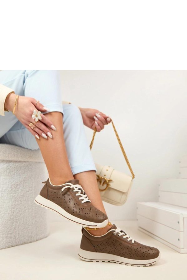 Brown Sport Shoes in Women`s Athletic Shoes, Trainers, Sneakers with Fabric, Footbed and Sole Height