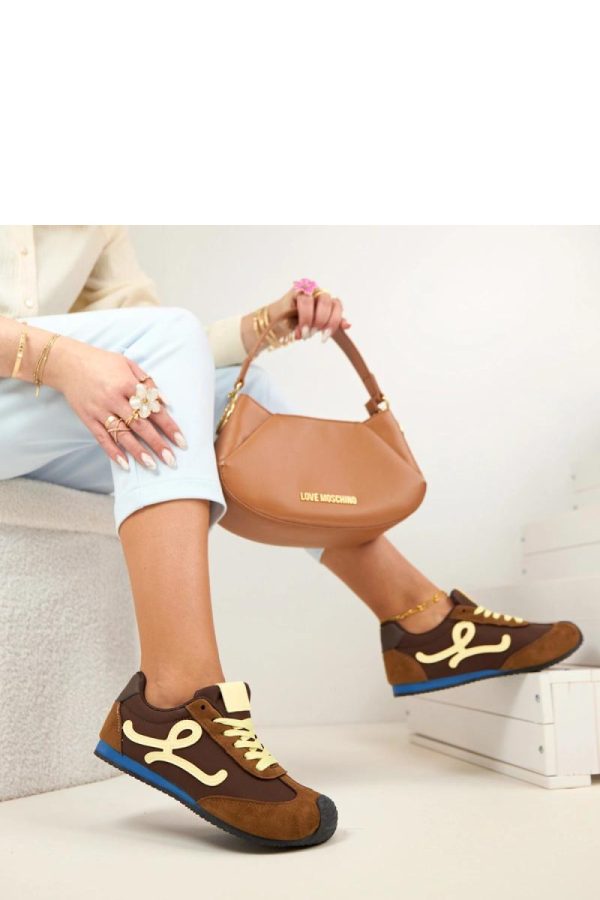 Brown Sport Shoes in Women`s Athletic Shoes, Trainers, Sneakers with Fabric, Footbed and Sole Height