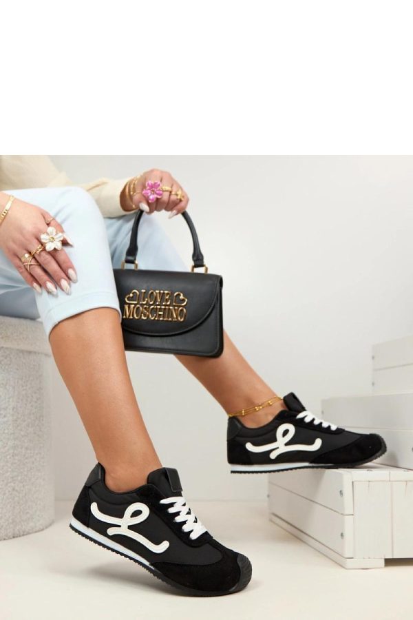 Black Sport Shoes in Women`s Athletic Shoes, Trainers, Sneakers with Fabric, Footbed and Sole Height