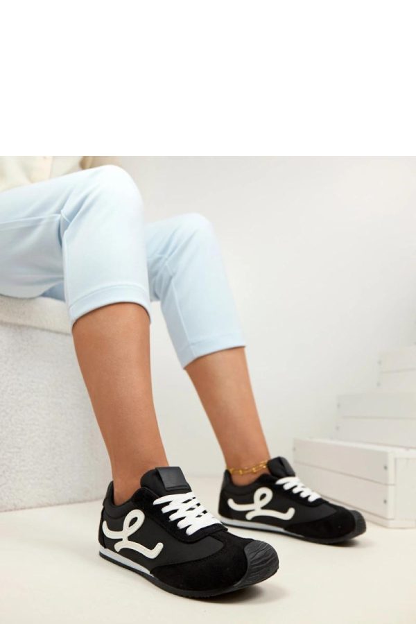 Black Sport Shoes in Women`s Athletic Shoes, Trainers, Sneakers with Fabric, Footbed and Sole Height