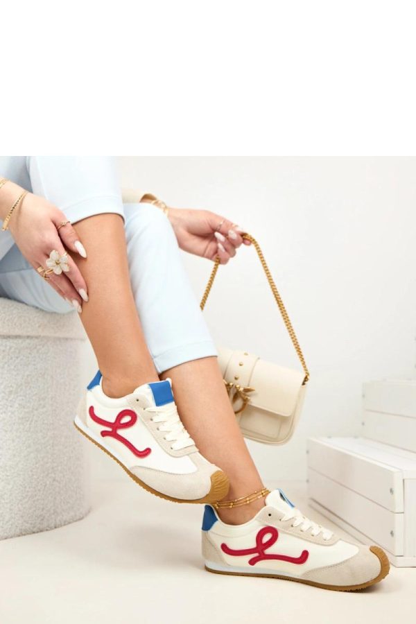 Beige Sport Shoes in Women`s Athletic Shoes, Trainers, Sneakers with Fabric, Footbed and Sole Height
