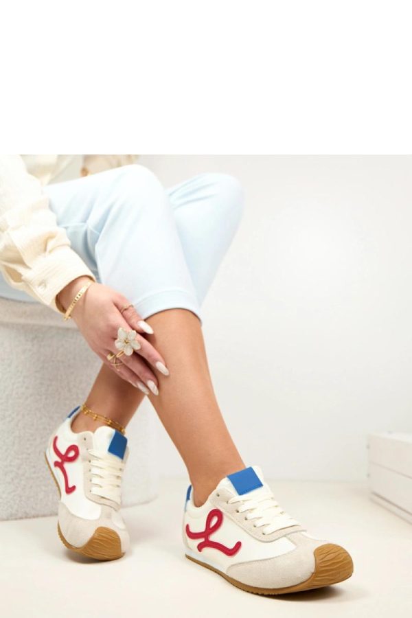 Beige Sport Shoes in Women`s Athletic Shoes, Trainers, Sneakers with Fabric, Footbed and Sole Height