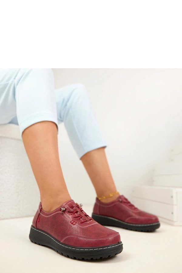 Red Half Shoes...Fabric, Footbed and Platform Height