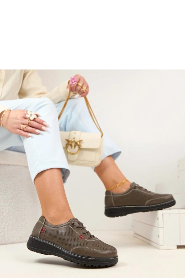 Grey Half Shoes in Women`s Ankle Boots & Booties with Fabric, Footbed and Platform Height