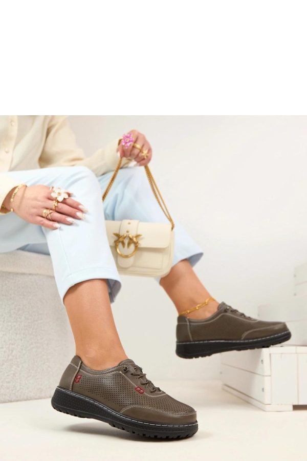 Grey Half Shoes in Women`s Ankle Boots & Booties with Fabric, Footbed and Platform Height
