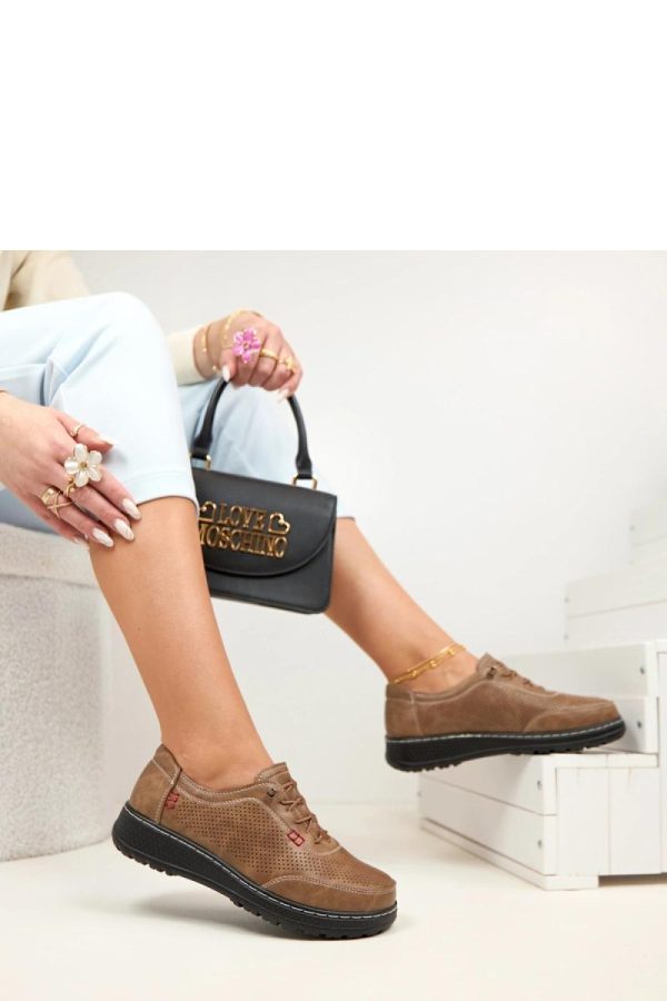 Brown Half Shoes....Fabric, Footbed and Platform Height