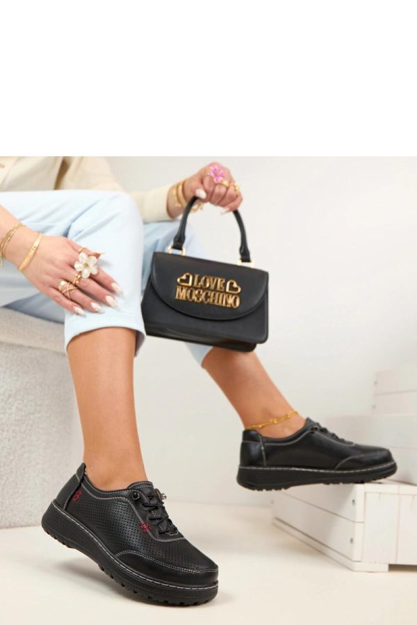 Black Half Shoes...Fabric, Footbed and Platform Height