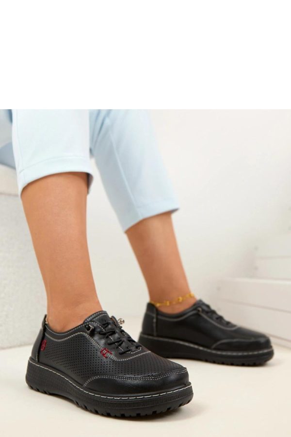 Black Half Shoes...Fabric, Footbed and Platform Height