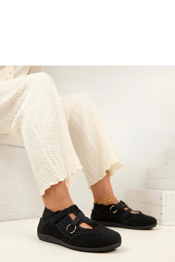 Black Ballet Flats.Fabric and Sole Height