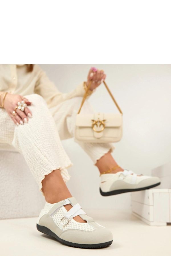 Grey Ballet Flats.Fabric and Sole Height