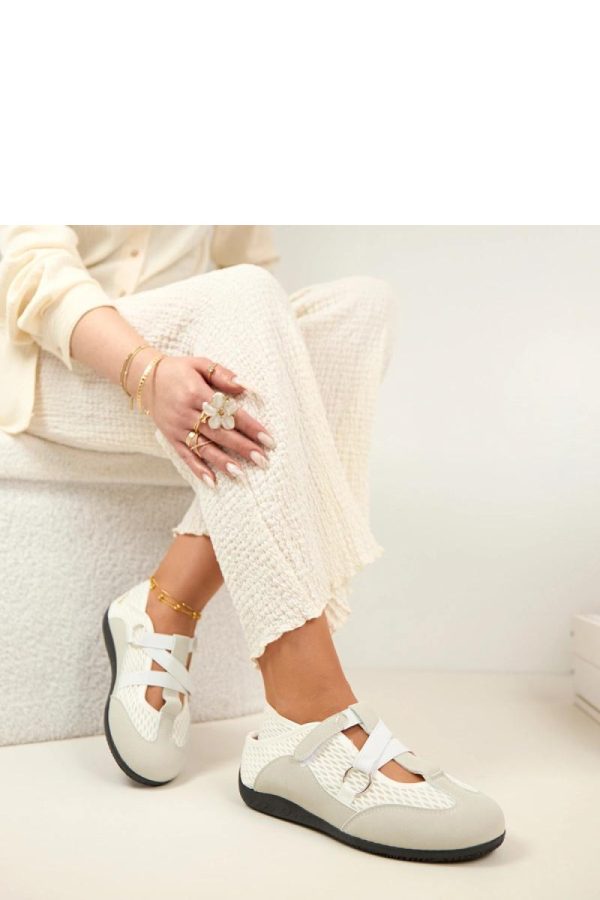 Grey Ballet Flats.Fabric and Sole Height