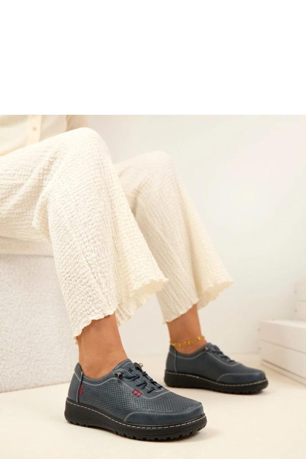 Blue Half Shoes...Fabric, Footbed and Platform Height