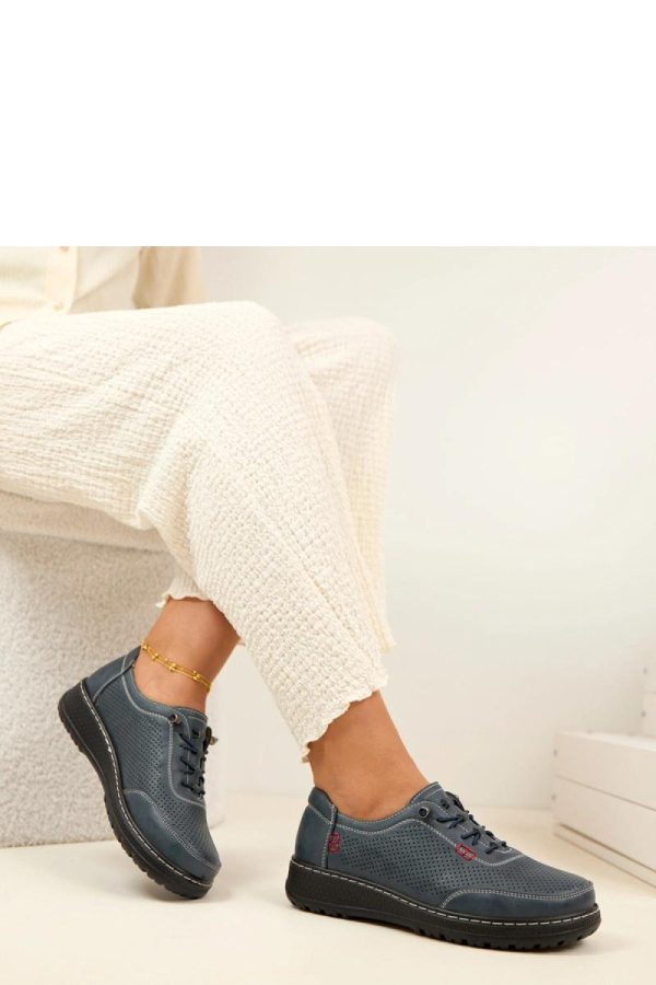 Blue Half Shoes...Fabric, Footbed and Platform Height