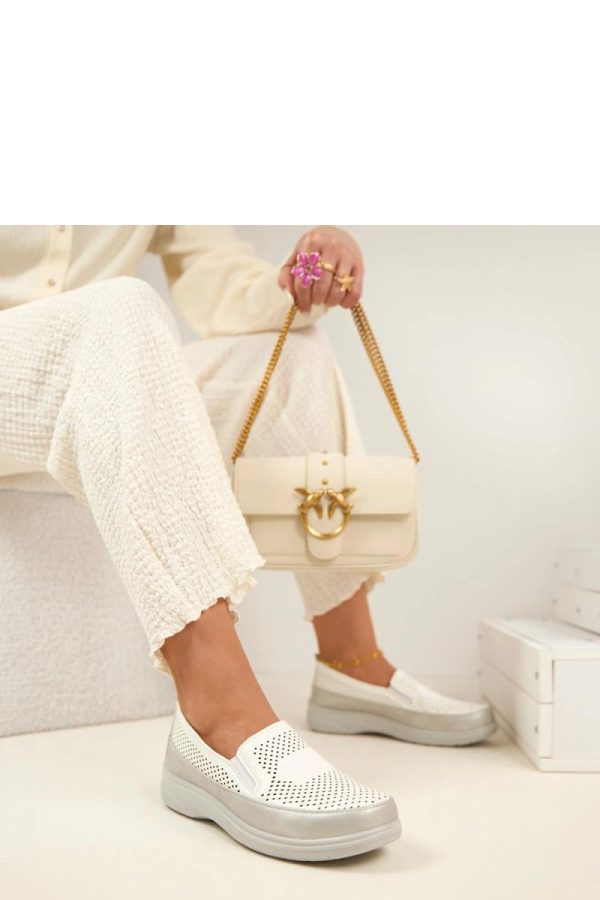 White Half Shoes in Women`s Ankle Boots & Booties with Fabric, Footbed and Platform Height