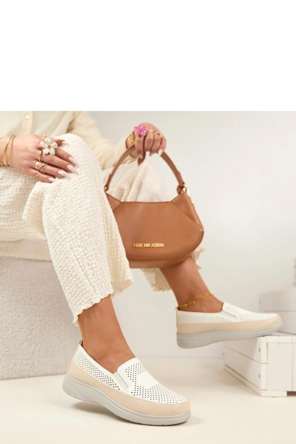 White Half Shoes in Women`s Ankle Boots & Booties with Fabric, Footbed and Platform Height