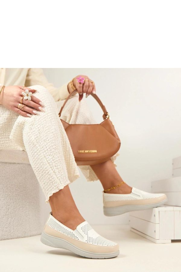 White Half Shoes in Women`s Ankle Boots & Booties with Fabric, Footbed and Platform Height