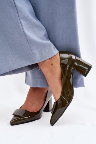 green Block heel pumps model 225604 Step in style