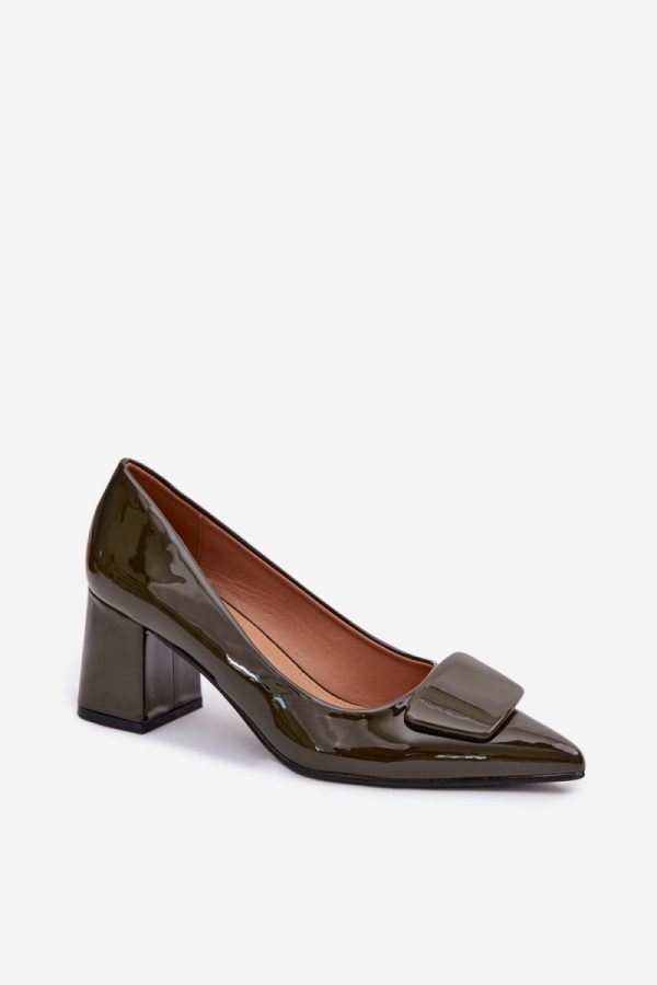 green Block heel pumps model 225604 Step in style