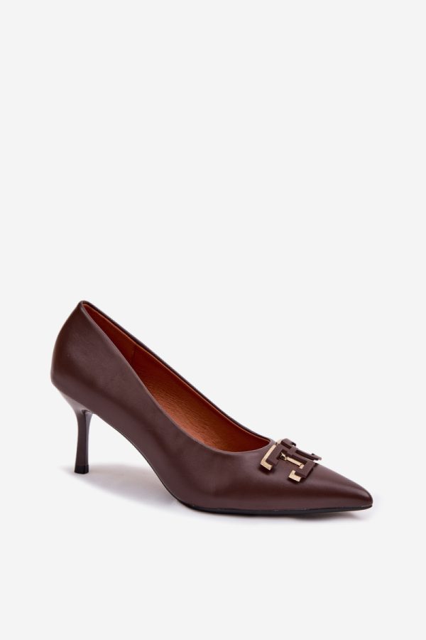 brown High heels model 225606 Step in style