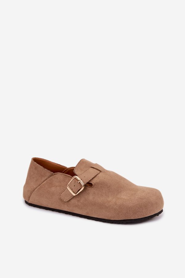 Beige Half Shoes in Women`s Ankle Boots & Booties with Fabric, Footbed and Upper Height