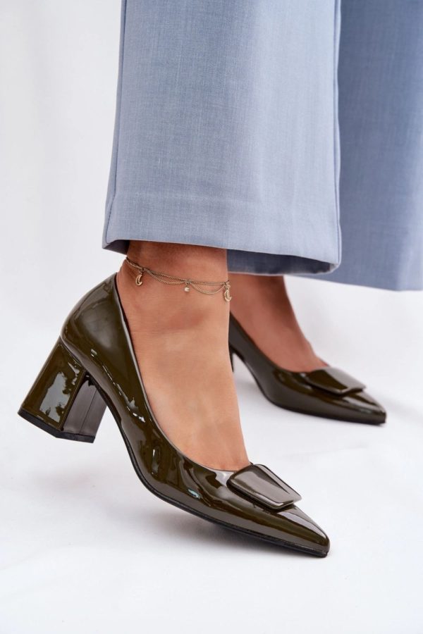 green Block heel pumps model 225604 Step in style
