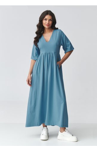 Blue Daydress in Day Dresses with Cotton and Spandex