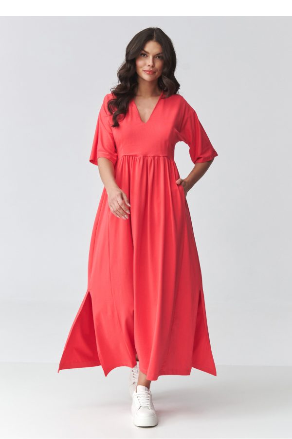 Pink Daydress in Day Dresses with Cotton and Spandex
