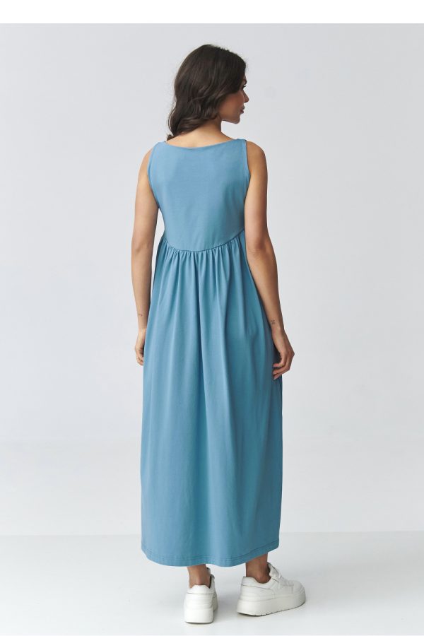 Blue Daydress in Day Dresses with Cotton and Spandex