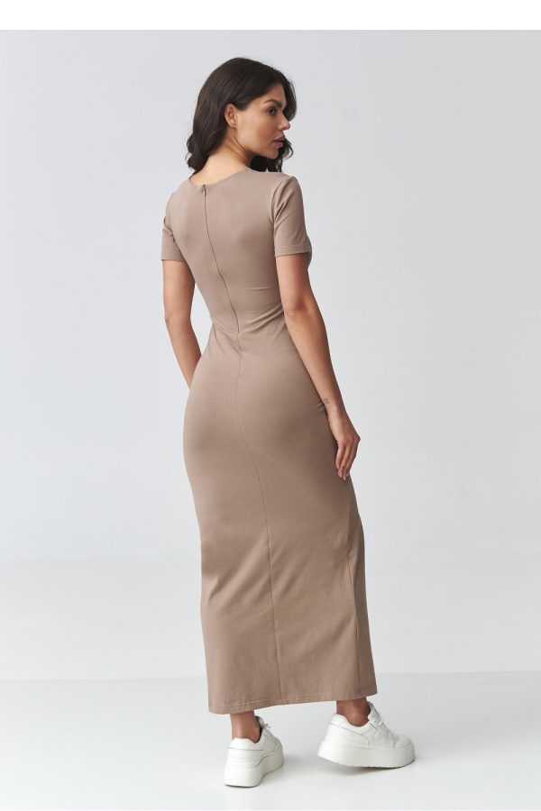 Brown Daydress in Day Dresses with Cotton and Spandex