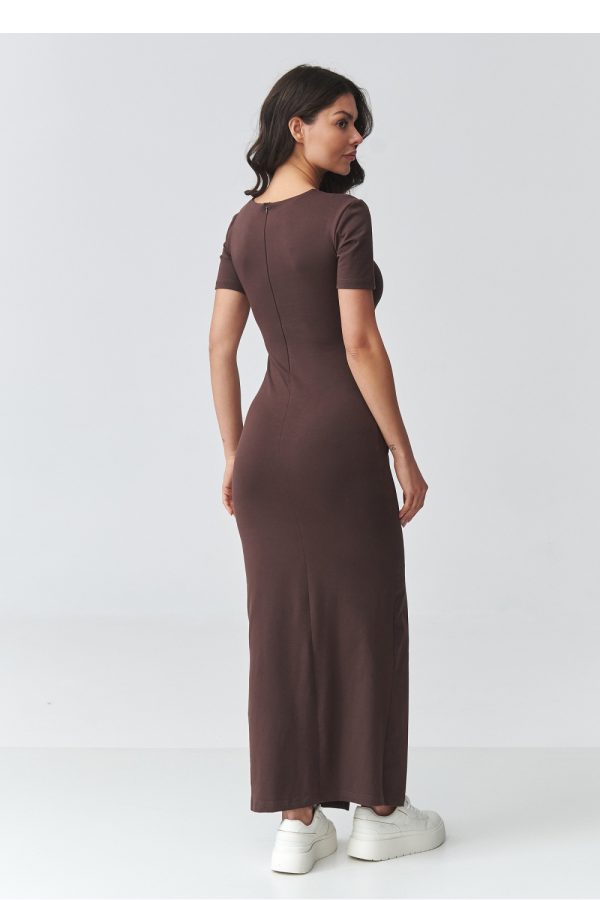 Brown Daydress in Day Dresses with Cotton and Spandex