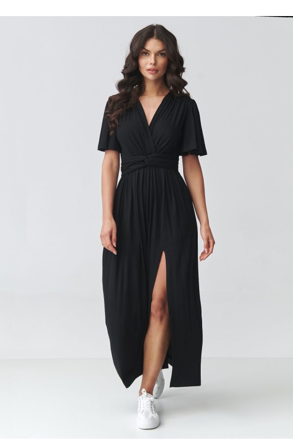Black Daydress in Day Dresses with Spandex and Viscose