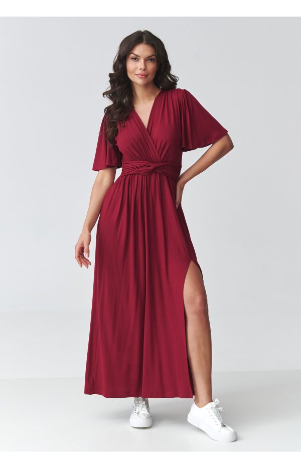 Red Daydress in Day Dresses with Spandex and Viscose
