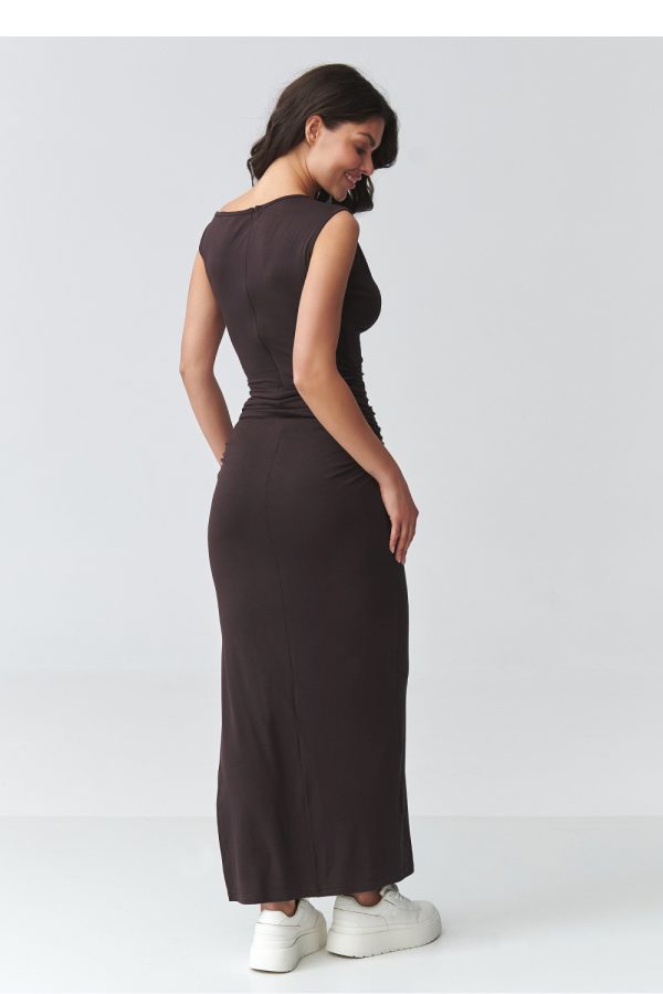 Brown Daydress in Day Dresses with Spandex and Viscose