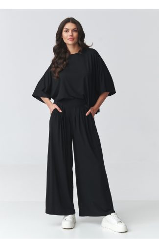 1118101 Black Set in Pants, Trousers, Shorts with Spandex and Viscose