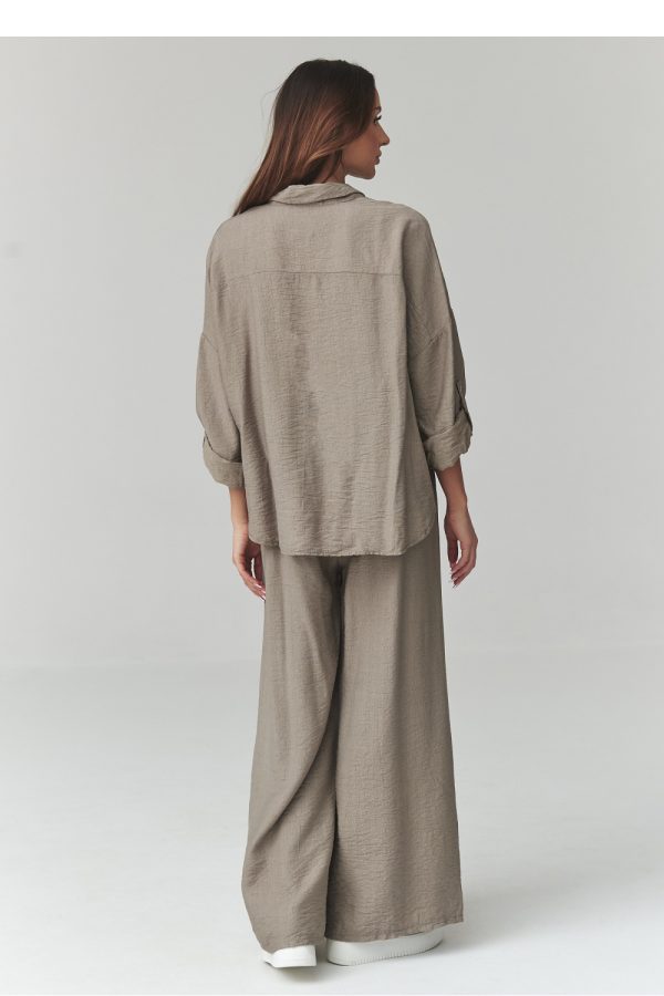 Brown Set in Pants, Trousers, Shorts with Viscose