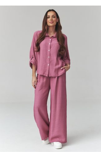 1118191 Pink Set in Pants, Trousers, Shorts with Viscose