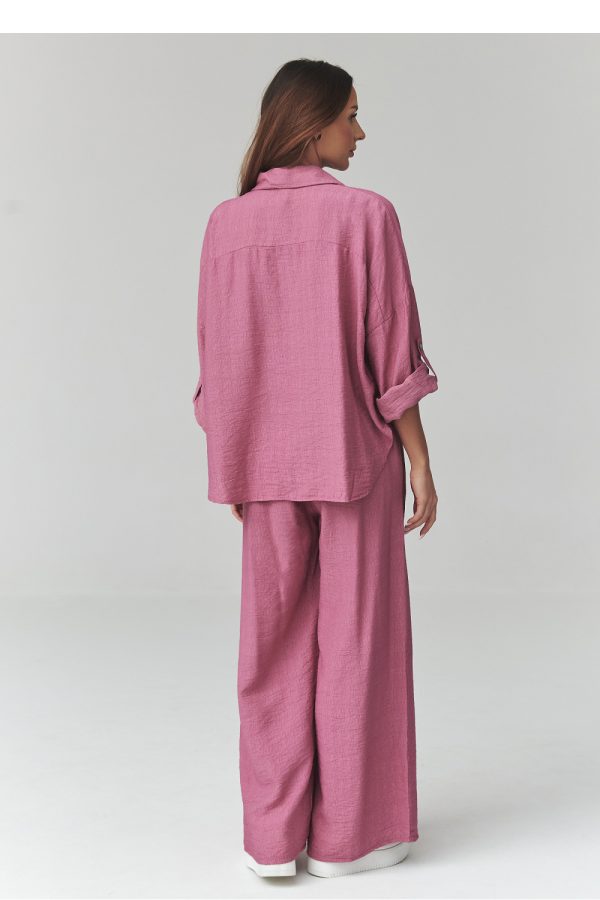 Pink Set in Pants, Trousers, Shorts with Viscose
