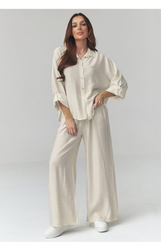 Beige Set in Pants, Trousers, Shorts with Viscose