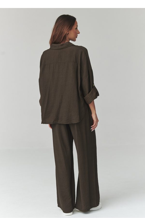 Brown Set in Pants, Trousers, Shorts with Viscose