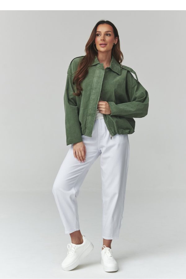 Green Corduroy Jacket..Cotton and Spandex