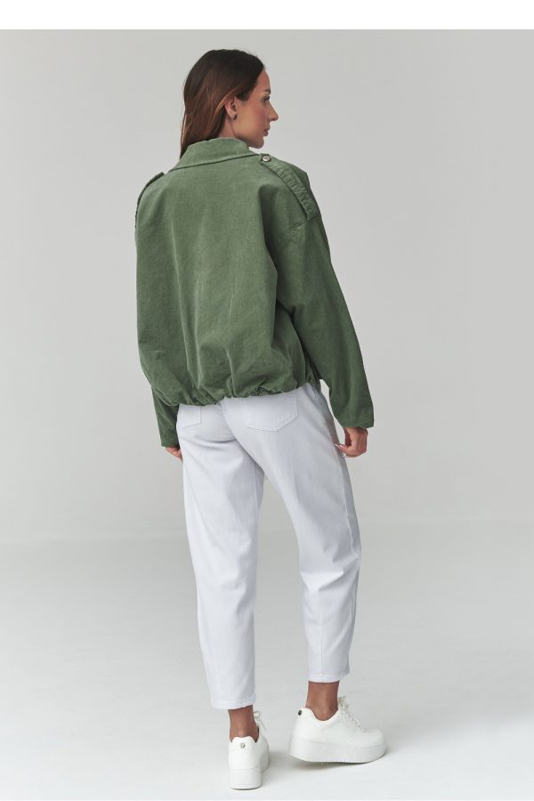 Green Corduroy Jacket..Cotton and Spandex
