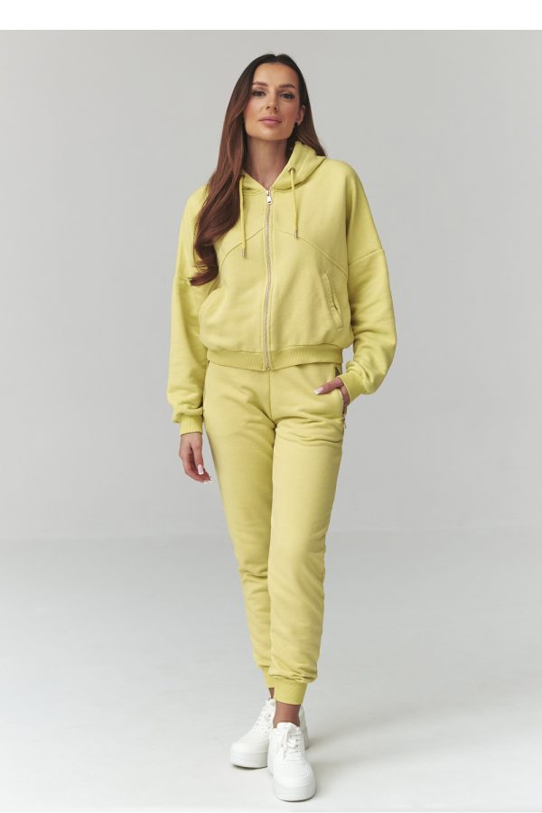 Green Set in Pants, Trousers, Shorts with Cotton and Spandex