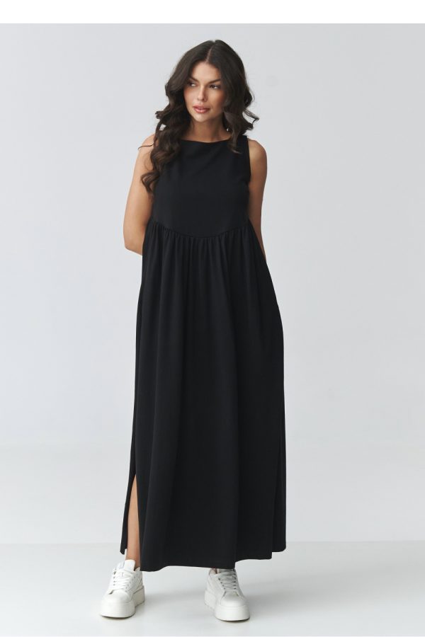 Black Daydress in Day Dresses with Cotton and Spandex