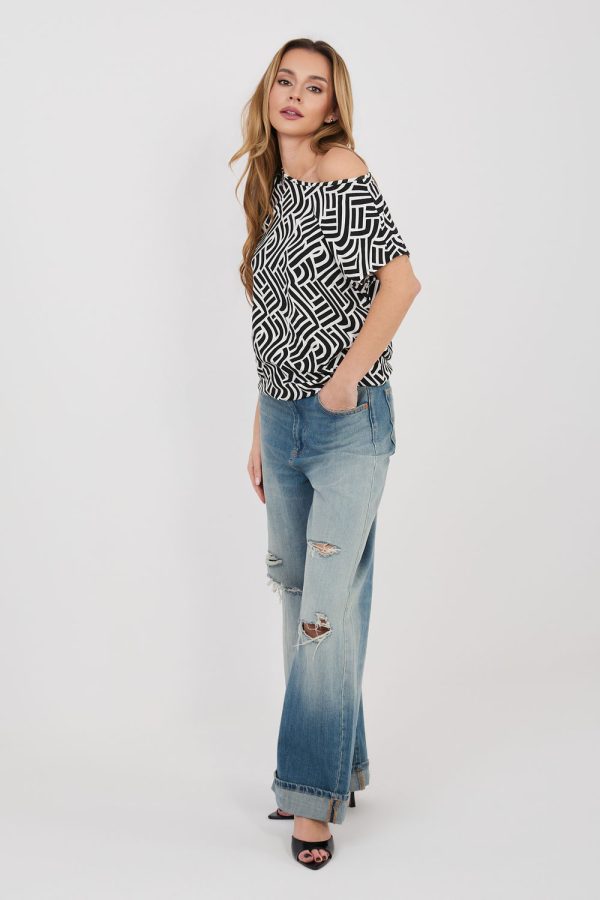 Black Blouse in Women`s Blouses, Tunics with Viscose
