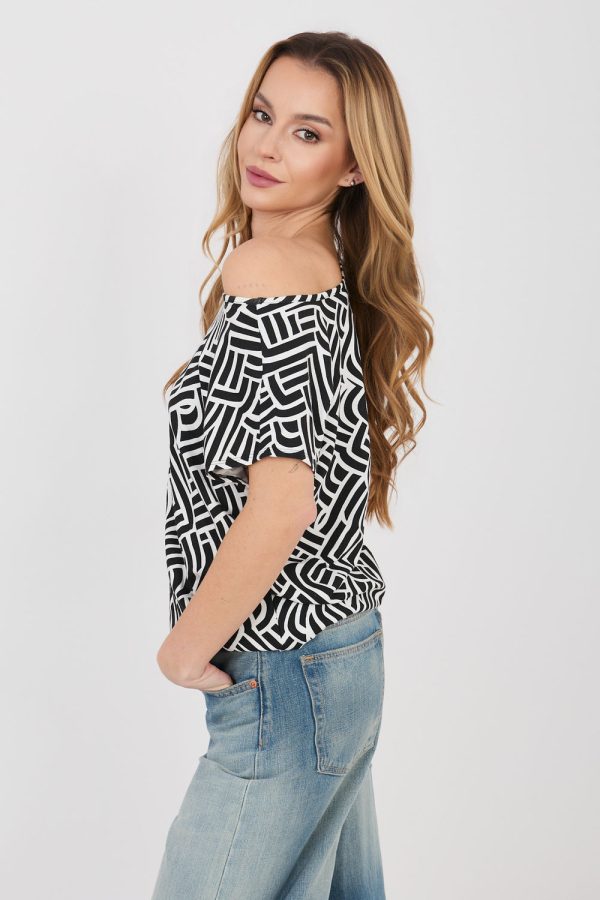 Black Blouse in Women`s Blouses, Tunics with Viscose