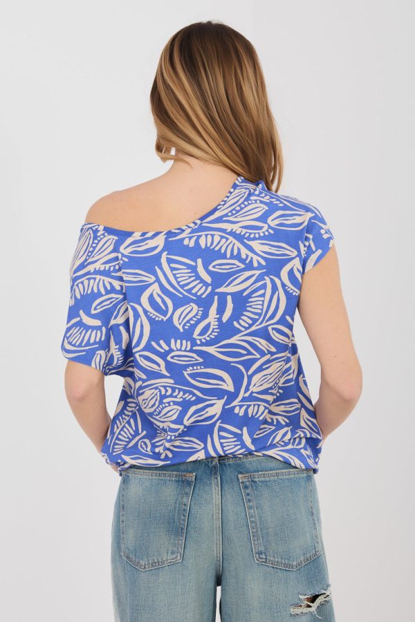 Blue Blouse in Women`s Blouses, Tunics with Viscose