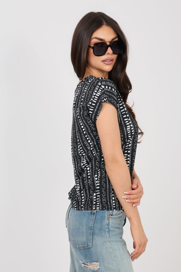 Black Blouse in Women`s Blouses, Tunics with Viscose
