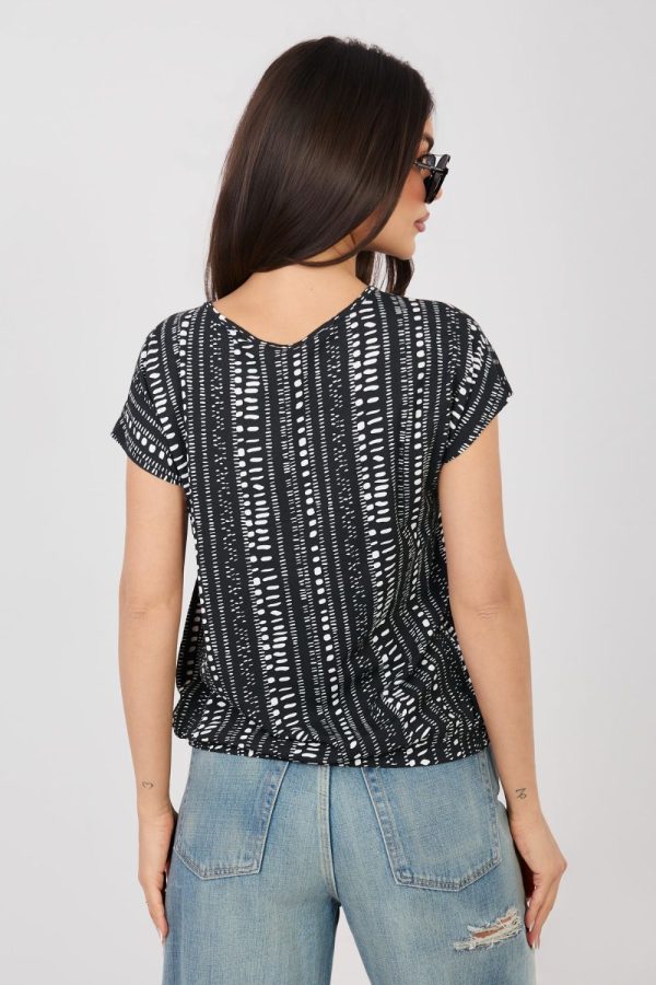 Black Blouse in Women`s Blouses, Tunics with Viscose