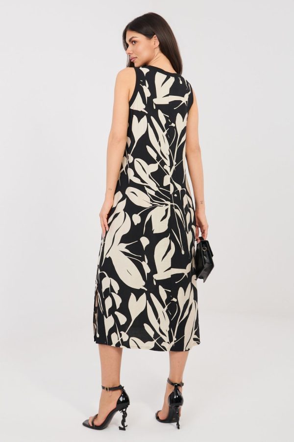 Black Daydress in Day Dresses with Polyamide and Viscose